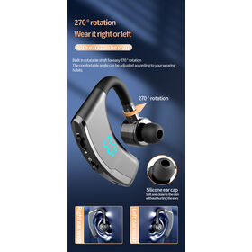 Fornecimento de fábrica V9 Fone de ouvido esportivo True Wireless Único Fone de ouvido empresarial Controle de voz Chamada Driver Headset Fone de ouvido BT universal