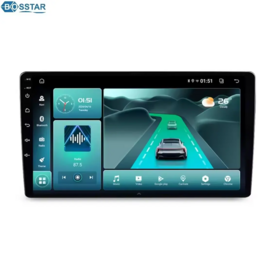 Autoradio Universel Android 2 Din 9/10 pouces 4 Coeurs T100 avec GPS, Navigation, Carplay, WiFi, BT, Autoradio Stéréo pour Voiture