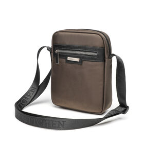 Venta al por mayor de bolsos bandolera pequeños cuadrados personalizados para hombre, bolso de mensajero de hombro de PU para ocio