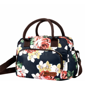 Large capacity printed crossbody insulated bag women's fashionable outdoor mummy bag lunch bag