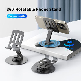 Support de téléphone portable, rotatif à 360 degrés, stable et sans oscillation, compact et portable, hauteur réglable et conception pliable. Idéal pour le commerce B2B.