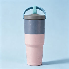 40 oz Tumbler with Top Handle and Flip Straw 100% Leak-proof Tumbler with Lid and Straw Stainless Steel Insulated Cup