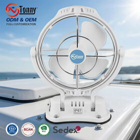 Wholesale 8 Inch 12-24V RV/Marine Fan Low Amp Draw Caravan Fan With Timer