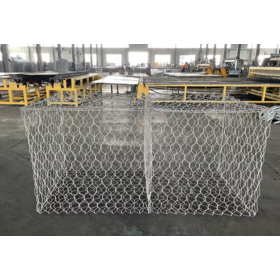 Kotak Gabion Galvanis Baja Karbon Rendah Tahan Lama dengan Desain Perakitan Mudah untuk Dinding Penahan Gabion DIY