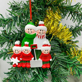 2026 New Arrivals Products Christmas Family DIY Name And Blessing Handmade 3D Resin Christmas Tree Pendant Decoration