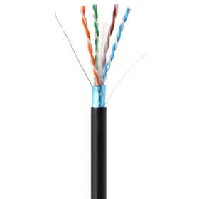 Outdoor CAT6 Shielded Twisted Pair (STP) 23AWG, Solid CCA, CE Certified, 305m, Wooden Reel, Waterproof, Bulk Networking Lan Cable