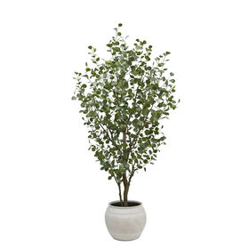 Arbre de plante verte artificielle en pot OEM, hauteur 80 cm, avec pot en plastique