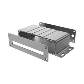 Pemasok Kotak Elektronik Ekstrusi Aluminium Kustomisasi CNC Kotak Inverter yang Digiling dengan Flange