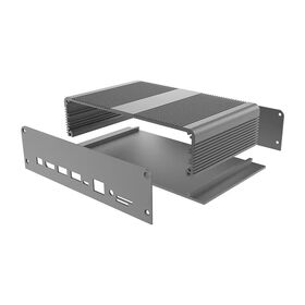 تصنيع صناديق حاويات الألمنيوم المبثوقة باستخدام الحاسب الآلي CNC، تخصيص حاويات معدنية لإمدادات الطاقة للإلكترونيات