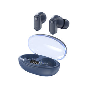 Auriculares Bluetooth, 25 horas de reproducción, USB C TWS, micrófono con cancelación de ruido incorporado y estuche de carga
