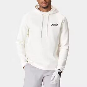 Nueva Sudadera de Invierno Lisa, Cómoda, Deportiva, para Fitness y Golf, Tipo Piqué con Cordón, Jersey Casual con Logo para Hombre