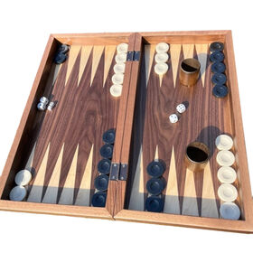 2 in 1 Wooden Chess Set and Backgammon Set Game Box Wooden Backgammon Board with Chess Set Patterned Backgammon Set Factory Export