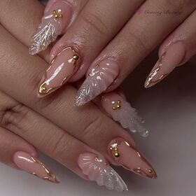 Hot Selling 3D Design Press On Nails Water Drop Almond Shaped False Nails Reusable Fake Nail Tips