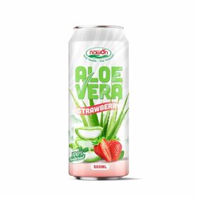 Aloe Vera And Strawberry Juice | Can, 500Ml