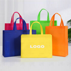 Simple women shoulder handbag non woven gift bags custom shopping bags with logos
