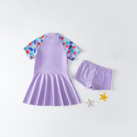 Badeanzug für Mädchen, einteilig, professionell, konservativ, süßes Kleid mit Badehose