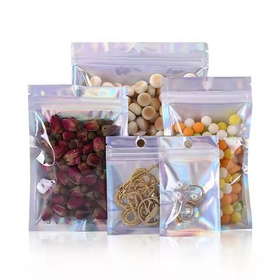 2026 New Design Stand-Up Mylar Bag One Side Transparent Packaging Ziplock Bag Used for the Storage of Dried Fruits Nuts and Coffee