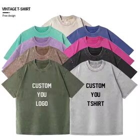 Hersteller Custom Herren Acid Wash T-Shirt 100% Baumwolle Oversized Plus Size Grafik T-Shirts Druck Logo Vintage T-Shirt für Herren
