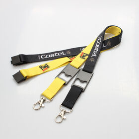 Cintas para el cuello de poliéster con diseño elegante, abrebotellas y soporte para teléfono móvil - Cordones multifunción personalizados para teléfonos