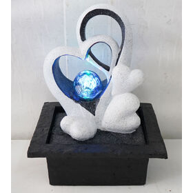 Wholesale tabletop Water Fountain hearts sculpture for valentine's day