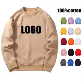 Produsen OEM Hoodie Crewneck Kualitas Tinggi 100% Katun Logo Kustom Polos Desainer Crew Neck Pria Pullover Cetak Sweatshirt
