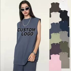 High Quality Custom Logo Cotton Sorona Sports Vest Blank 230gsm Athletic Shirts Sleeveless Fitness Casual Wear Unisex Tank Top