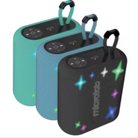 Portable 5W Bluetooth Haut-Parleur avec Basse Améliorée, Rechargeable Sans Fil RGB Lumière D'humeur étanche En Plein Air Camping Parties