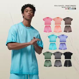 Nueva Camiseta de Hombre de 250 Gramos de Peso Pesado y Diseño Oversize, Estilo Retro Lavado a la Piedra, 100% Algodón, Corte Boxy Ancho para Hombre