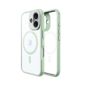 Neueste magnetische, grüne Handyhülle aus +PC, +TPU und +TPE Material mit Stoßdämpfung, passend für iPhone 16.