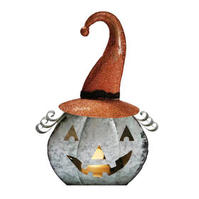 OEM factory price metal pumpkin ghost LED lantern for halloween decor