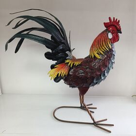 OEM Métal Coq Solaire Décoration Lumineuse Ornement Animal pour Jardin Cour Patio