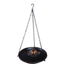 OEM manufacturer hanging bird feeder round metal bird bath basin with solar fountain pump