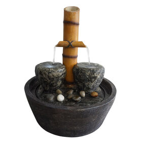 Cheap bamboo waterwheel desktop water fountain for home office
