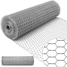 Grillage Hexagonal Galvanisé pour la Protection des Plantes de Jardin, Légumes, Fleurs, Fruits et Poulets - Clôture Hexagonale
