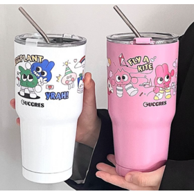 Wholesale 20oz/30oz car cup 304 stainless steel vacuum cup Large capacity portable ice bullock cup