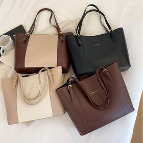 Pomelo Best Sac Cabas Femme Cuir PU Souple, Classic Sac à Main Four Tout Avec Metal Decor Grand Capacite Tote Bag Pour Ly Amz B Pomelo Best Sac Cabas Femme Cuir PU Souple, Classic Sac à Main Four Tout Avec Metal Decor Grand Capacite Tote Bag Pour Ly Amz B