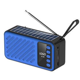 OEM Solar Bluetooth Lautsprecher für den Außenbereich, tragbarer Outdoor-Lautsprecher mit FM-Radio und Taschenlampe, wiederaufladbarer Akku
