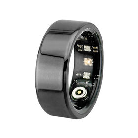 Bague Connectée SR02 : Calories, Acier Inoxydable, Étanche, Fréquence Cardiaque, Oxymétrie, Tension Artérielle, Bluetooth - Prix Usine
