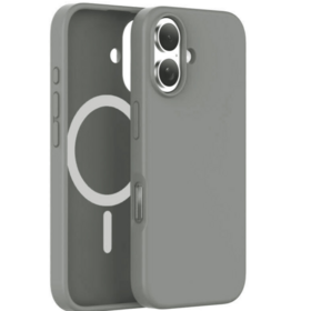 Neueste, individuelle, preiswerte graue Handyhülle mit magnetischer Flüssigsilikonabdeckung für iPhone 16 Pro.
