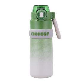 Thermos à vide en acier inoxydable à double paroi de 650 ml avec couvercles à double usage pour enfants
