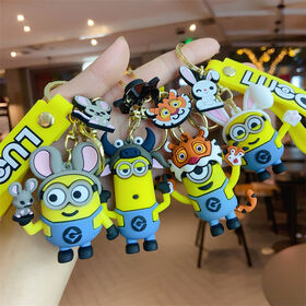 SISSLIA Anime Keychain12 Chinese Zodiac Series Cute Cartoon Child Toy Key Ring School Bag Car Key Accessories Gift