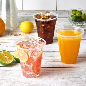 Gobelet jetable en PET de 355 ml (12 oz) pour café, vodka, boissons gazeuses, brandy ou boissons énergisantes. Gobelet froid à emporter.