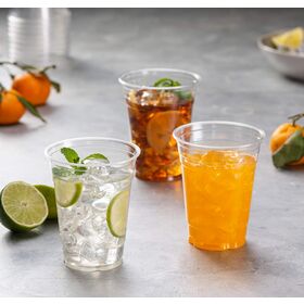 Gobelet à Café en Plastique Jetable de 473 ml (16 oz), Gobelet en PET à Emporter pour Boissons Froides