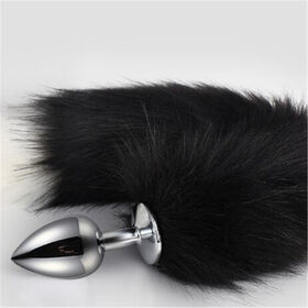 Smooth Touch Metal Anal Plug Sm Butt Plug Plush Ball Rabbit Tail Sex Toys  For Women $1.99
