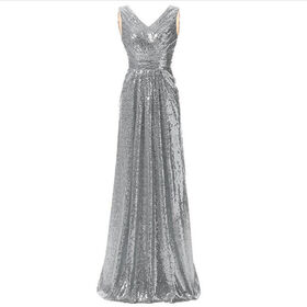 chiffon cape sleeve maxi bridesmaid dress Mismatched Sequin A-Line Bridesmaid Dress, Sparkle Backless Cheap Long –  Dairy Bridal