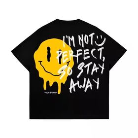 T-shirt de luxe pour homme 100% coton, col rond côtelé, coupe oversize, épaules tombantes, imprimé streetwear, conception de logo personnalisé, t-shirt vierge