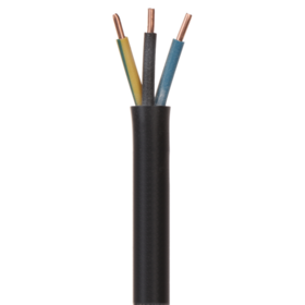 YDY 3x2.5mm multicore round power cable solid copper building wire black 450/750v 100m roll for transmission of electricity