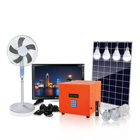 Fourniture d'énergie solaire pratique : Kits d'éclairage solaire domestique à paiement à l'utilisation, 80W 60W, les plus vendus pour les îles et les zones isolées