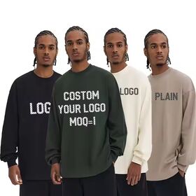 OEM-Hersteller Oversize Lässiges Sweatshirt Unisex Schweres Baumwoll-T-Shirt 280G Benutzerdefiniertes Logo Blanko Langarm T-Shirt