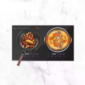 Built in induction hob invisible cooktop touch screen stove two plate induction cooker 2 burner